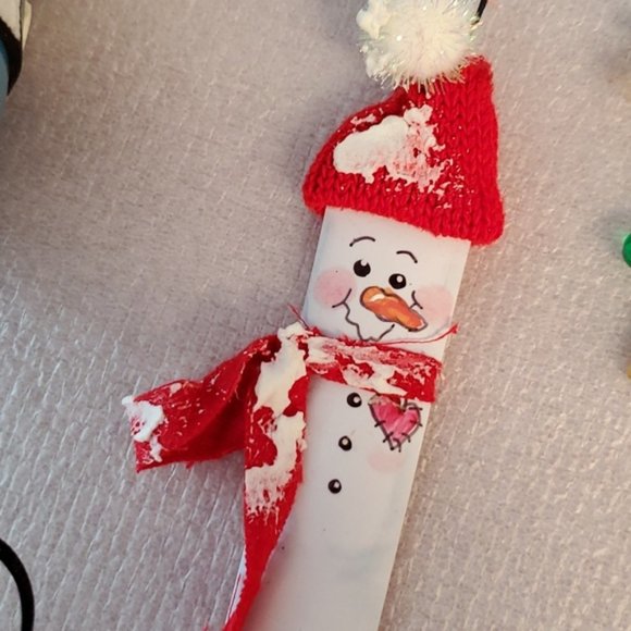 •Lot of 10 handcrafted Christmas Holiday ornaments•Snowman•Victorian•Santa• - Picture 14 of 16